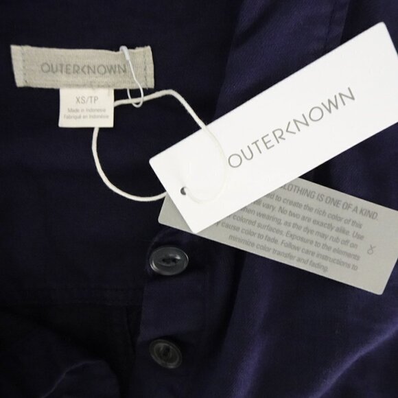 Outerknown Jumpsuit Women's Size XS Blue Linen Blend One Piece Long Sleeve - Picture 7 of 11
